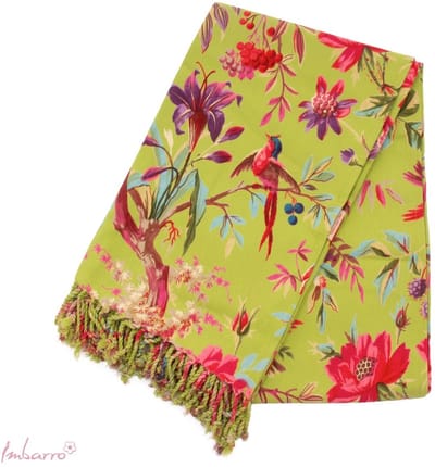 Imbarro Fashion & Home Hammamdoek Paradise Apple – Multifunctionele Katoenen Doek – Groen – 100x200 cm