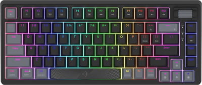 AQIRYS Adara Mini Zwart - Gaming Toetsenbord - Led RGB - Bedraad - USB - Meganisch Toetsenbord