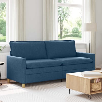 vidaXL - Bank - Blauw - 196 - x - 81 - x - 87,5 - cm - Stof
