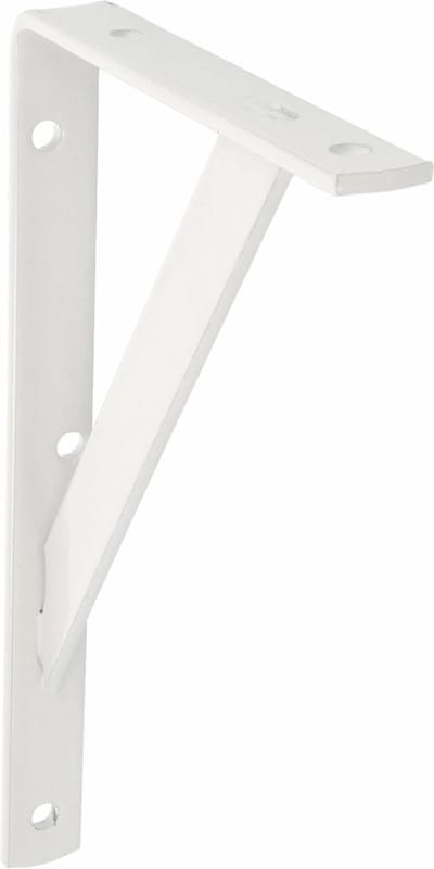 AMIG Plankdrager/planksteun van metaal - gelakt wit - H250 x B200 mm - boekenplank steunen - tot 320 kg