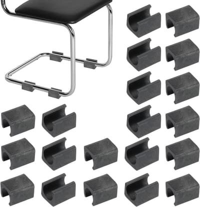 20 Stuks U-vormige Stoelpootdoppen, 15mm Beschermers voor Stoelpoot, Geschikt voor Houten Vloeren, Zacht en Glad Schuiven