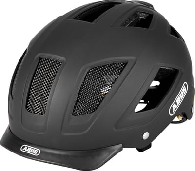 Fietshelm ABUS HYBAN 2.0 MIPS velvet black L - 56-61 cm - zwart - Geschikt voor gebruik op elektrische fietsen - stadsfietsen - 480 g