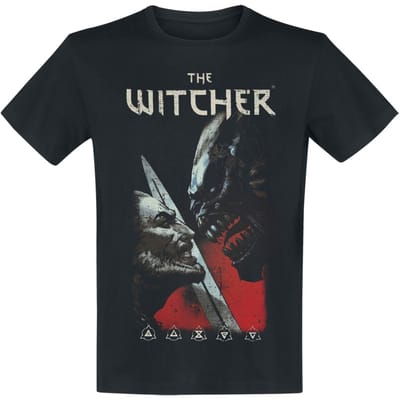 The Witcher - Gaming T-shirt - The Curse of Crows - S tot M - voor Mannen - zwart