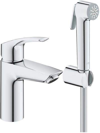 Grohe Eurosmart - Wastafelkraan met bidet douche, chroom 23124003
