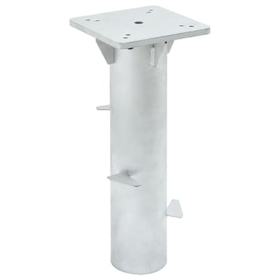 vidaXL - Parasolvoet - voor - in - de - grond - 16x16x39,5 - cm - staal - zilverkleurig