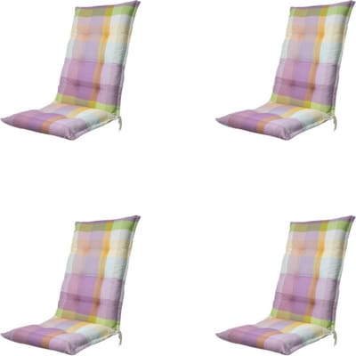 Madison - Tuinstoelkussen Hoge Rug Sya purple - Ca. 123x50 cm - Set van 4