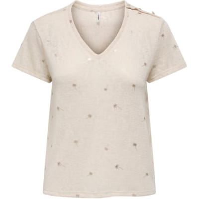 Only Onlstephi s/s aop v-neck top jrs
