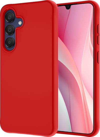 Hoesje - Geschikt voor Samsung Galaxy A15 - Sterk & Shockproof - Hoes Cover - Siliconen Case - Rood