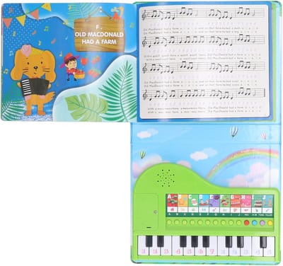 Educatief Pianospeelgoedboek - Muzikaal Leerboek - Kinderen Leren Muziek - Met Opnamefunctie - 22 x 18 x 4 cm