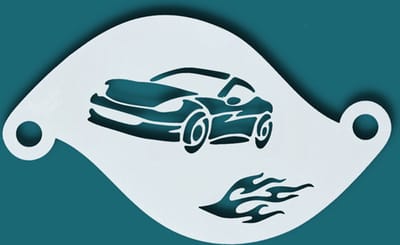 Superstar - Schmink Sjabloon - Sportwagen - Schmink Stencil