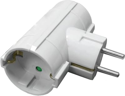 Dubbele Schuko Wandcontactdoos Adapter 16A 250V - Stekkerblok