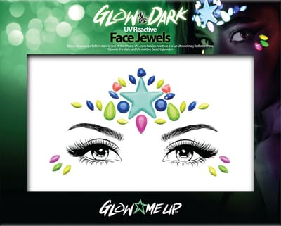 PaintGlow - Face jewels - Festival glitter gezicht - Make up - Glow in the Dark
