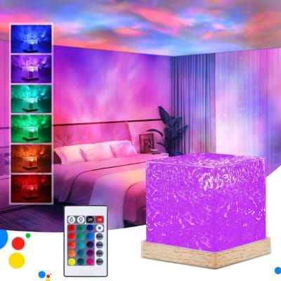 Home & Marker - Noorderlicht Projector - Projectorlampen - Ocean Projector - Aurora Projector - Sterren Projector - Nachtlampje Kinderen - Northern Lights Projector - Crystal Lamp - AURELME