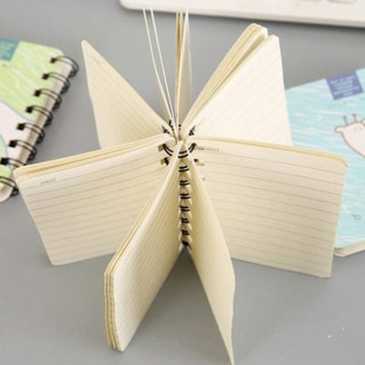 Schattig Mini Notitieboek A7 met Spiralen, Lined Memo Notepad voor School, Kantoor en Kinderen, Perfect Cadeau in Roze