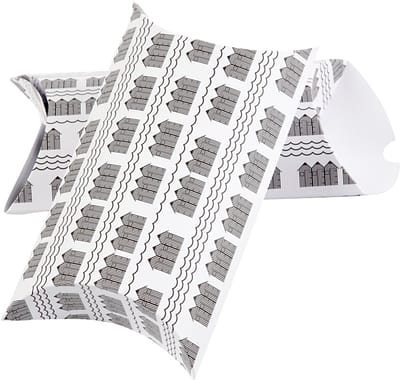 Cadeaudoosje, badhuis, afm 18x15x6 cm, 300 gr, zwart, wit, 3 stuk/ 1 doos