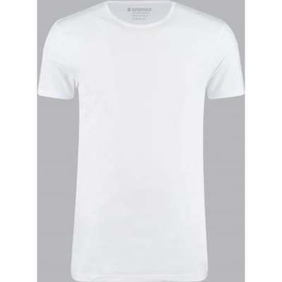 Garage 0221- Bio-Cotton Bodyfit 2-pack T-shirt ronde hals korte mouw wit XXL 95% organisch katoen 5% elastan