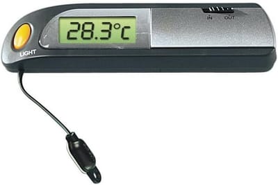 Digitale Thermometer - Binnen Buiten Meter - Temperatuur Meten - Digitaal Afleesbaar - Zwart