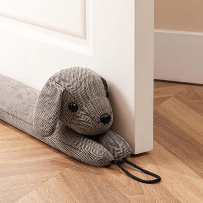 Onder deurstoppers - Tochtstopper dier - Tocht weren - Gewogen dierenvorm - 96 cm - Bruine Hond
