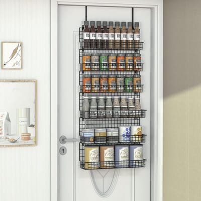 MMP® Kruidenrek ophangbaar - Kruidenrek - Zwart - 12cmx 43cm x 96cm