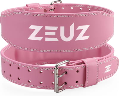 ZEUZ Lifting Belt voor Fitness & CrossFit – Gewichthefriem – Powerlift & Gewichtheffen Riem – Roze – Maat S