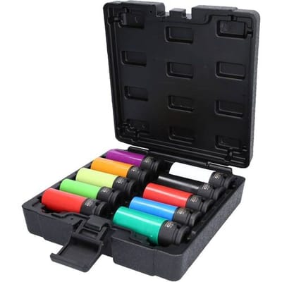 KS Tools 515.0890 Speciale 1/2 Krachtdoppenset Voor Aluminiumvelgen, 10-dlg