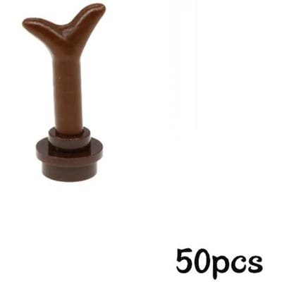 MOC Briques de Construction Plante Buisson Arbre Fleur Herbe DIY Pièces de Construction Briques Créatives 2417 2423 4727 6255 30176 33291 32607 Jouets brown