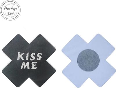 Jumada's - Tepelplakkers met tekst "kiss me" - Spannend in bed - Tepelstickers voor een avontuurtje