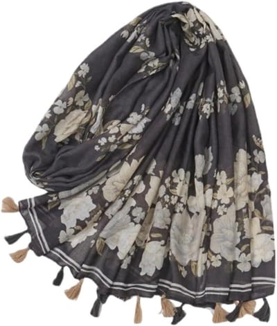 Dames Sjaal - Bloemenpatroon Accessoire - Mode Bescherming - Katoen Linnen Mix - 185x80cm - Meerdere Kleuren