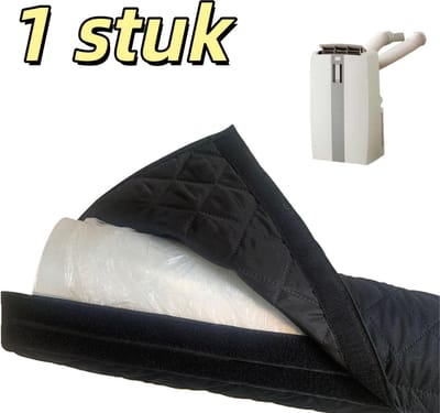 1 - Airconditioner slanghoes - Inclusief 2 banden - Uitlaatslang - Draagbaar - Energiezuinig - Geïsoleerd - Thermische isolatiehoes - Zwart