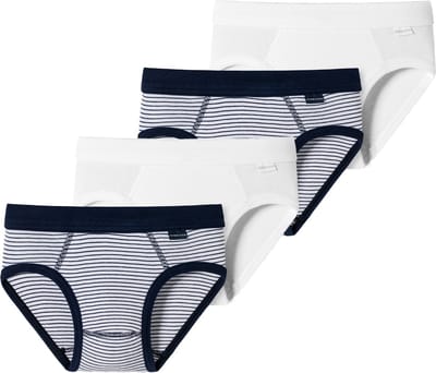 Schiesser Jongens sportslips / onderbroek 4 pack Kids Boys fijnrib Organic Cotton