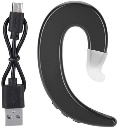 Dailygoody - Wireless Earhook Headphones - Draadloze Headset - Handsfree met Microfoon - Zwart - Geschikt voor Sport - Perfect voor Jogging en Hardlop