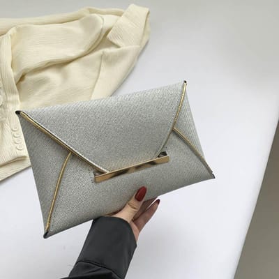 Koreaanse Mode Effen Kleur Eenvoudige Envelop Tas Hoge Kwaliteit Tas Dames Tas Winter Nieuw Niche Ontwerp Clutch Tas gray