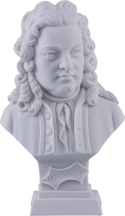 Music Gifts - Albast borstbeeld Händel 11 cm