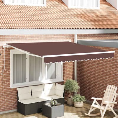 vidaXL - Luifel - handmatig - uittrekbaar - 300x250 - cm - bruin