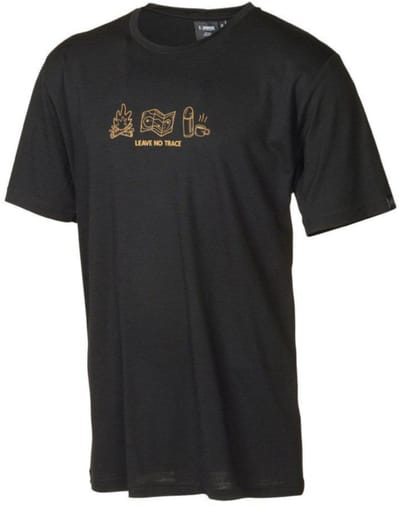 Ivanhoe t-shirt UW Ceasar Adventure voor heren - 100% extra fijne merino wol - Zwart