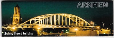 Koelkastmagneet - Magneet Arnhem - John Frost Bridge Bij Nacht