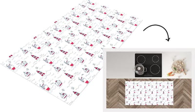 Keukenloper - Loper keuken - Schepen - Vuurtoren - Patronen - 120x60 cm - Keukenloper vinyl