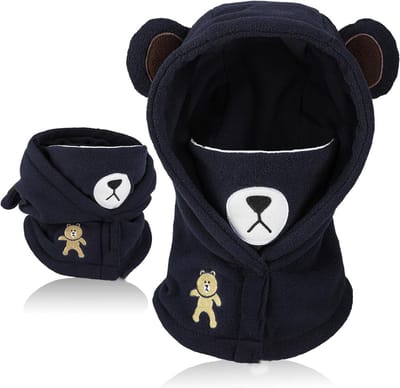 Thermische Fleece Balaclava met Dierenthema voor Kinderen - Multifunctionele Winddichte Ski Masker, Warme Hoed en Nekwarmer voor Jongens en Meisjes