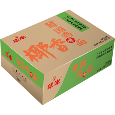Huafeng Instant Noedels Cup met kipsmaak in Portugese stijl 76 g x 12 (Volledige doos)