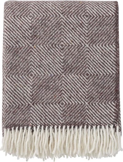 Klippan recycled wollen plaid Gooseye - 130x200cm bruin