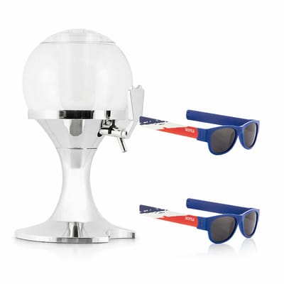 Pack Bierdispenser met koeling InnovaGoods en 2 oprolbare zonnebrillen Sunfold France