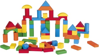 Playtive Bouwblokkenset - 80-delig - 1-5 jaar - Gekleurde mix