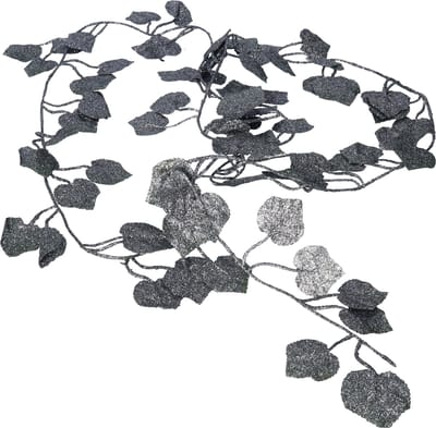 Othmar Decorations Kerstboom slinger - met bladeren - zilver/grijs - 200 cm - kunststof