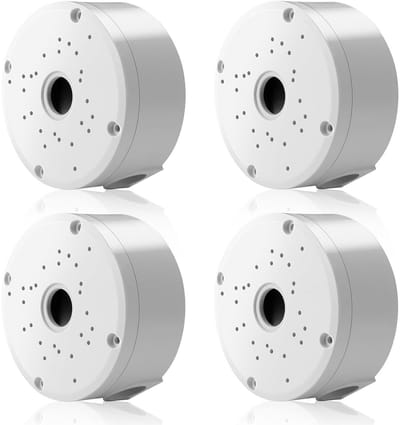 Camera Aansluitdozen - Montagedoos Beveiliging - Kabelbeheer Buiten - Waterdicht Design - 4 Stuks - Wit