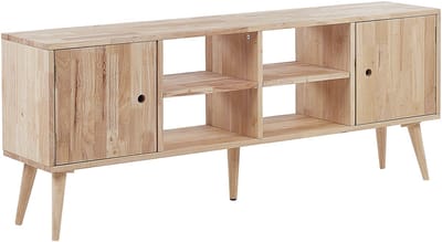 CHANDLER - TV-meubel - Lichtbruin - Rubberhout