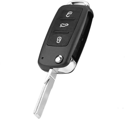 Dailygoods- Autosleutel met 3 knoppen - Afstandsbediening - ID48 chipzender - Hoogwaardig kunststof - Geschikt voor Beetle/Caddy/Tiguan - Slijtvast en elegant - Sleutel