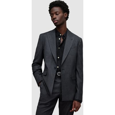 AllSaints Androm Blazer Charcoal Grey Größe: 38 | Blazer Outlet | Herren | Schwarz