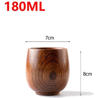 Natuurlijke houten grote buikbekers Jujube houten beker Bier Thee Koffie Melk Waterbeker Keuken Bar Drinkgerei Bierpul voor Keuken Bar 101-200ML