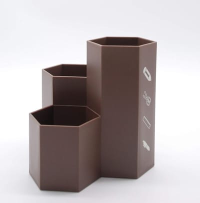 Creatieve Hexagonale Multifunctionele Opbergpot voor Make-upkwasten, Kantoorbenodigdheden en Decoratieaccessoires