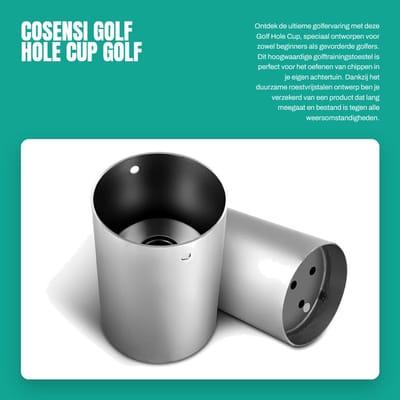 Dailygoods- Golfholecup Roestvrijstalen Oefenhulpmiddel - Golfhole Sleeve - Duurzaam - Golftraining - Chippen - Hoogwaardige Kwaliteit - Golfputt